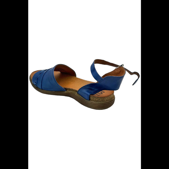 Miz Mooz Leather Ankle Strap Sandals Cobalt - Medium - Picture 3 of 3